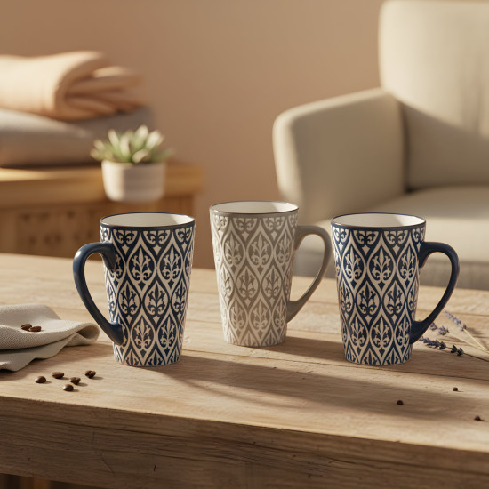 Porcelain Mug Set - 4 Pcs